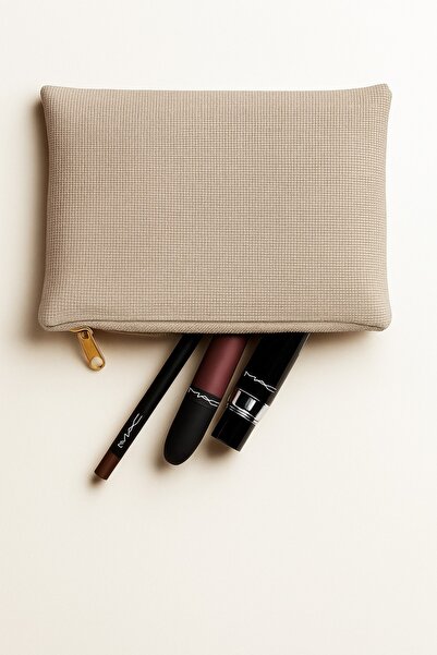 MANU Bež smeđa Vodoodbojno u višenamenskoj torbi za šminku i pohranu C Novčan...