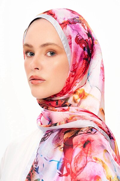 MOISCARF Flora Vibe Refined Jan Jan Patterned Shawl Pink Dream