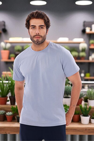 KozaLüks Men's Crew Neck 100% Cotton T-Shirt – Comfortable Fit