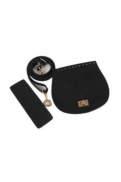 Ritzz طقم غطاء حقيبة من الجلد الصناعي عالي الجودة - لون أسود - جهاز ذهبي