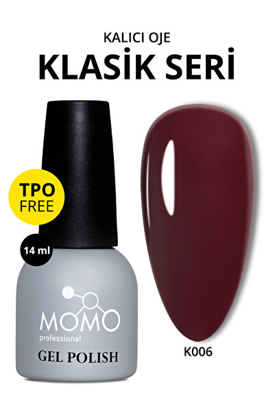 MOMO professional Kalıcı Oje K006, Mürdüm, 14 ml, TPO- FREE