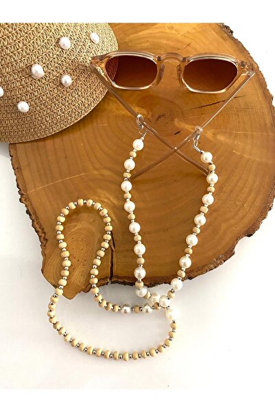 canan dizayn شماعة نظارات من الخرز الخشبي من BOHEM مع اللؤلؤ