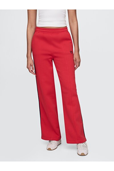 GAP Kadın Kırmızı VintageSoft Wide-Leg Logo Eşofman Altı