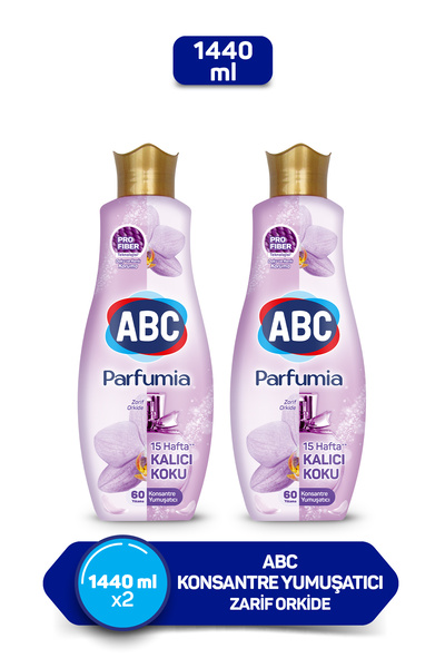 ABC Konsantre Yumuşatıcı Zarif Orkide 1440ml 2'li Paket