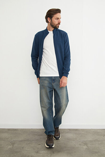 Fulla Moda Φούτερ με γιακά με φερμουάρ