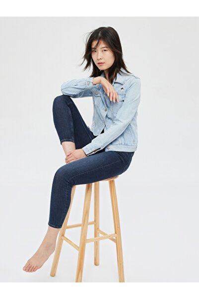 GAP Kadın Lacivert High Rise Legging Washwell™ Jean Pantolon