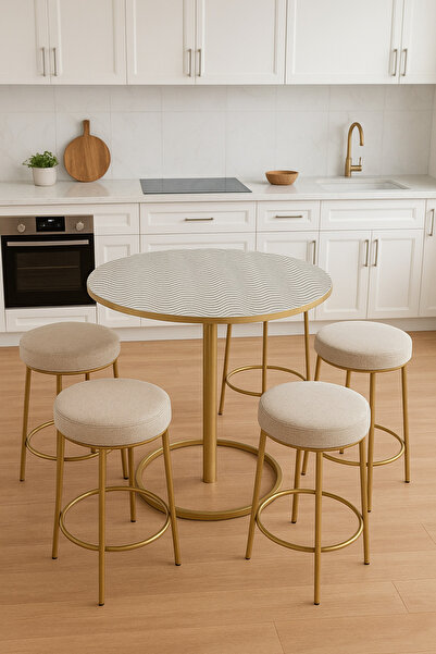 Rona Home Στρογγυλό Ασημένιο Κάλυμμα Τραπεζιού Σαλονιού – PVC, Δαντελένιο, Παράλληλες Ρίγες, Διαφανές