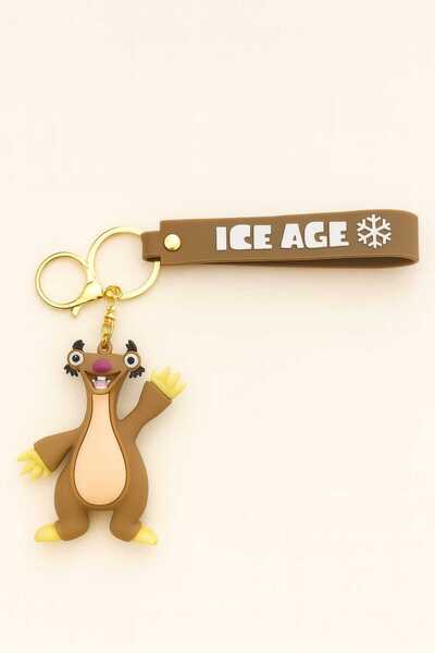 Generic Brand سلسلة مفاتيح Ice Age Ice Age Sid، فاخرة، ثلاثية الأبعاد، لتزيين الحقيبة