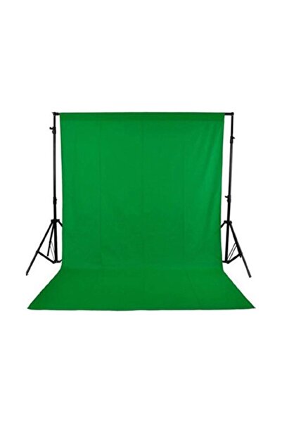 DP 2 x 3 m Yeşil Fon Perde + 2 x 3 m Fon Stantı Fotoğraf Video Çekim Kiti Greenbox Set Çantalı
