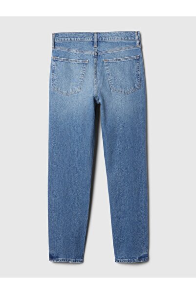 GAP Kadın Mavi High Rise Cheeky Straight Washwell Jean Pantolon