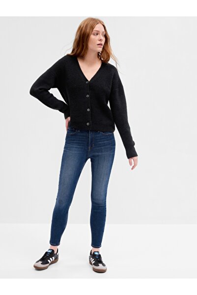 GAP Kadın Lacivert High Rise Legging Washwell™ Jean Pantolon
