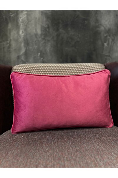 Fabricland Ithal Ipek Kadife Fuşya Renk Kırlent Kılıfı 30x50cm