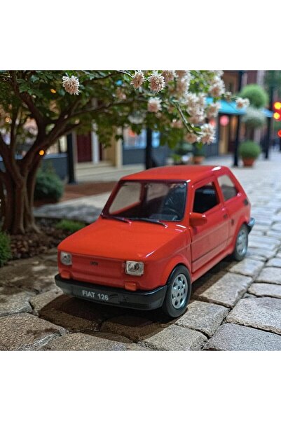 Nostaljik Lezzetler Nostaljik Metal Çek Bırak Kırmızı Fiat 126 Araba Kapılar ...