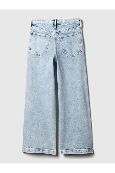 GAP Kadın Açık Mavi High Rise Stride Wide-Leg Ankle Jean Pantolon