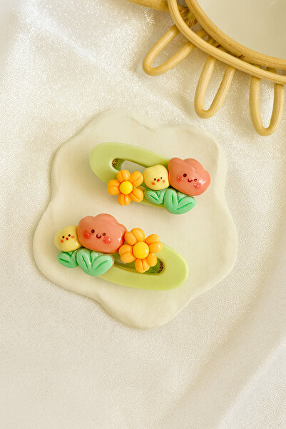 emour Mini Figürlü Bebek Klips Toka, Renkli Figürlü Kız Çocuk Klips Toka, Ren...