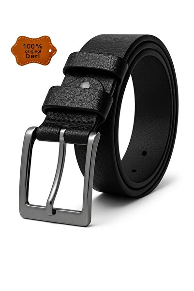 Bosskan قماش الجاموس من الجلد الطبيعي - بنطلون بحزام متطابق