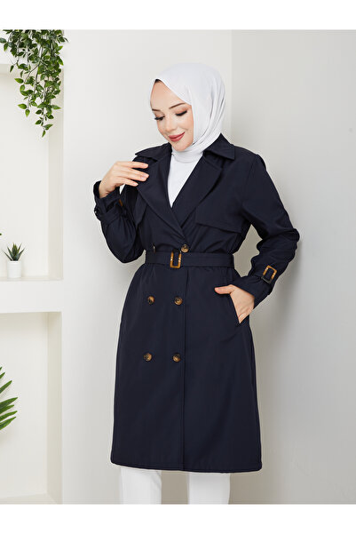 RACE FASHİON Тренч з круазевим коміром і застібкою 110 см RC3056