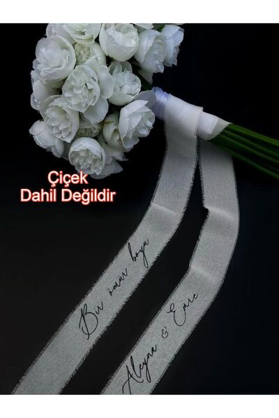 imzatasarım Kişiye Özel İsteme Çiçeği İpek Kurdelesi Gelin Çiçeği Kurdelesi (...