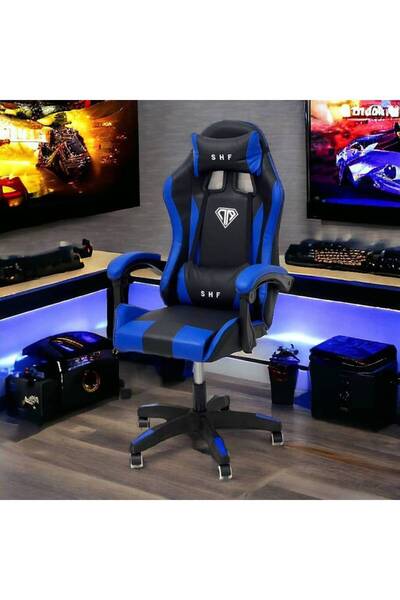 Al Saada Home Gaming Chair Movable Black and Blue
