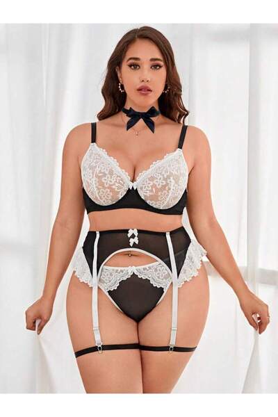 Peille Large Size Fancy Garter Suit.