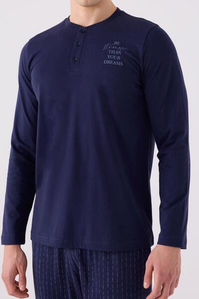 Arnetta 3130 Men's Buttoned Long Sleeve Pajama Set