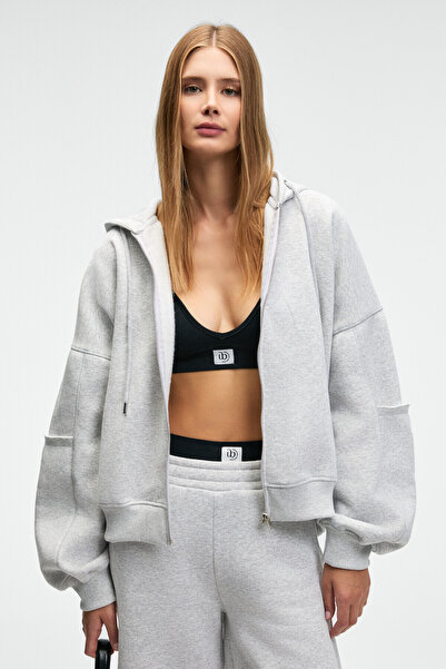 GRIMELANGE Hanorac Grimelange pentru femei VIVIENNE, cu glugă, cu fermoar met...