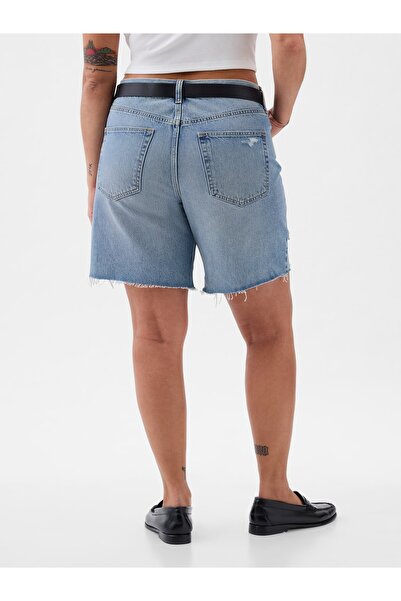 GAP Kadın Açık Mavi 8" Mid Rise '90s Loose Denim Bermuda Şort