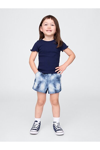 GAP Kız Bebek Mavi Denim Pull-On Şort