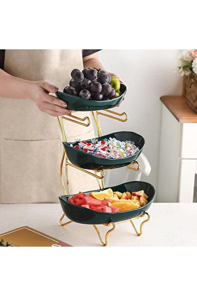 Türkiye صينية عرض معدنية متعددة الاستخدامات لكعكة الفواكه المجففة، ٣ طبقات، ل...