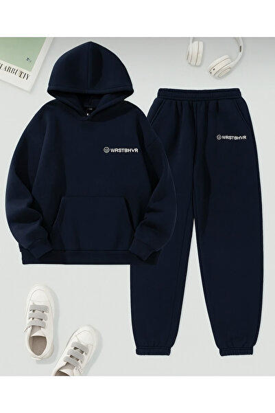 Josette Wrst Kışlık Sweatshirt Eşofman Altı Alt Üst Takım - Laci Baskılı Ferm...