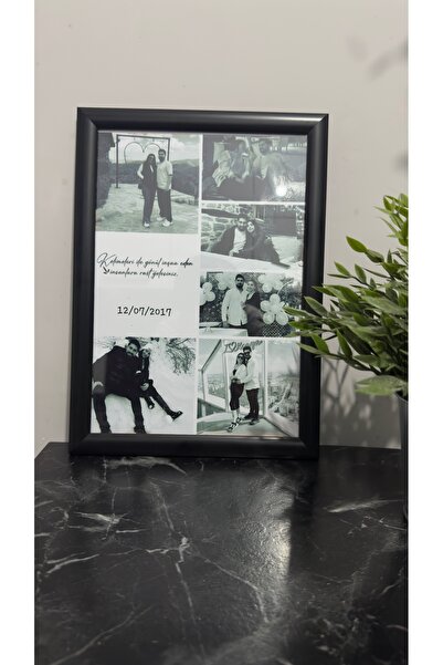 HILLstore 2li 21x30 kişiye özel anı çerçevesi kolaj ve istediğiniz yazı eklem...
