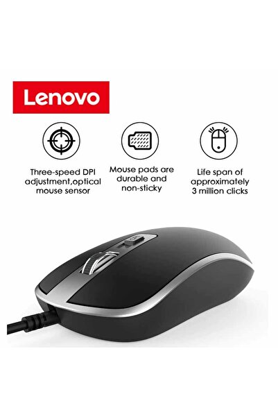 LENOVO M104 USB Optik Ofis İş Faresi – Siyah