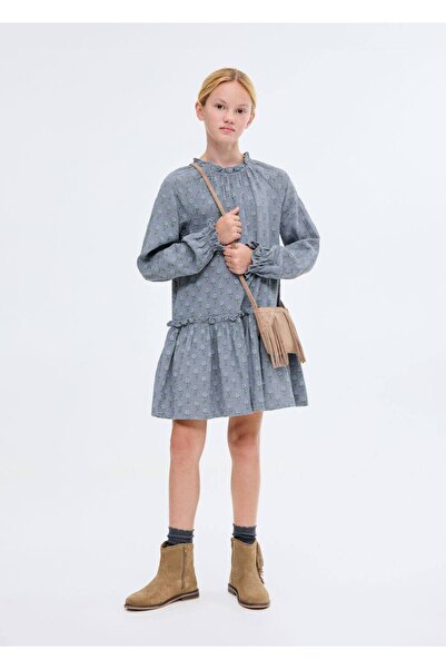 MANGO Kids Volanlı çiçekli elbise