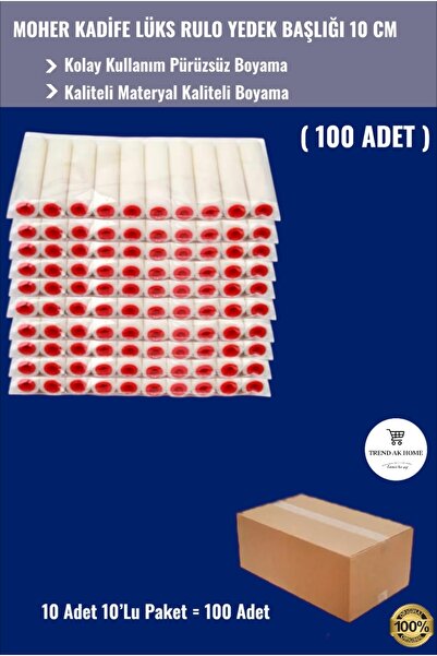 OSKAR FIRÇA رأس بديل فاخر من المخمل من موهير 10 سم (100 قطعة)