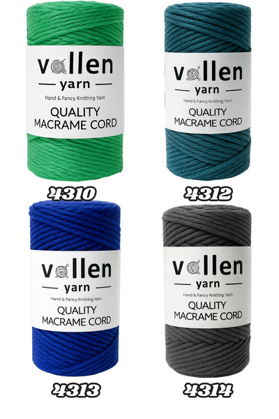 vollen yarn Taranan Makrome Ipi, 3mm Tek Büküm,makrome Örgü Ipi, Taranabilir Pamuk Makrome, Beyaz