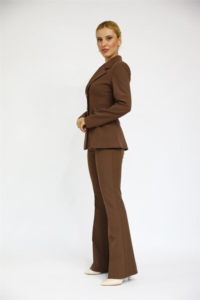 ÖNDER ÖZSOY Clover Chestnut Jacket and Spanish Leg Trousers Set