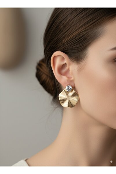 bettin tasarım Xuping Gold Işıltılı Çelik Kadın Küpe