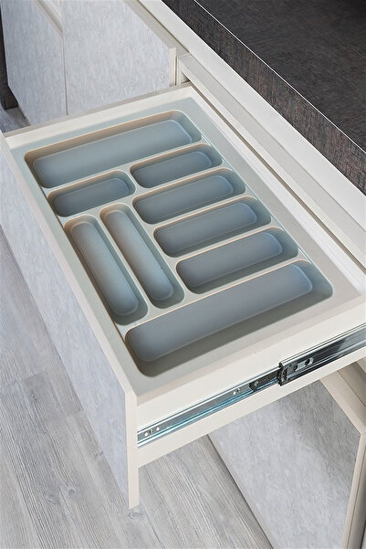 Tempo Gray Color Drawer Cutlery Ladle 55X49 cm (Can Be Cut to 49X40 Dimensions)