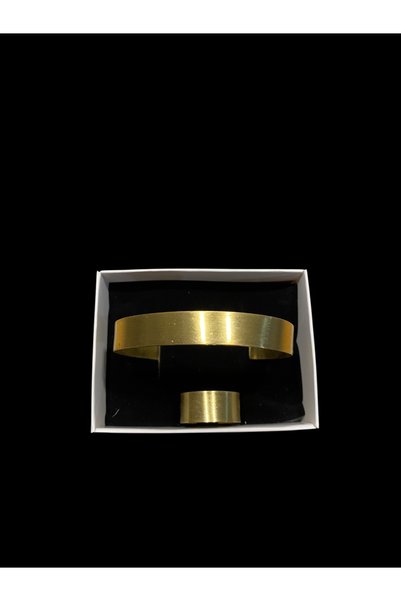 Atölye Asya Som Brass Bracelet & Ring |   Handmade – 0.8 mm Thickness, 10 mm Width |   Unisex Design