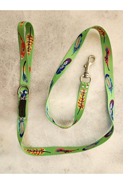 Oli and Lui Dog Patterned Feather Walking Strap