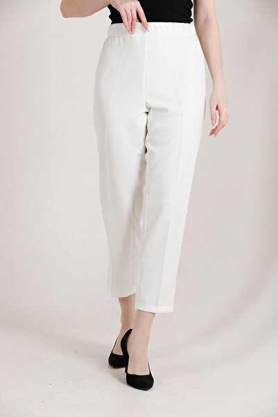 Balenbi Women's Large Size Carrot Leg High Waist Lycra Trousers 1004