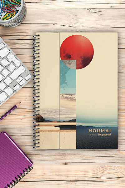 Yıldızistan A5 Lined Spiral Bound Cardboard Cover 96 Pages Houmai Special Collection Quality Printing School Notebook
