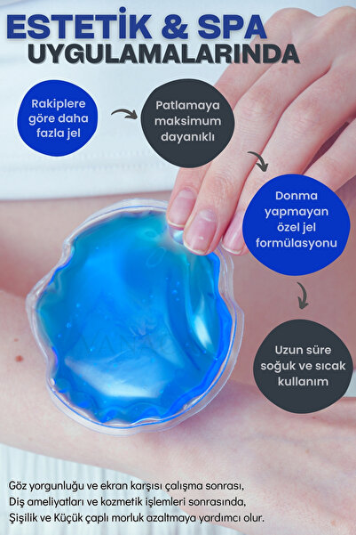 Vanaca Grup Göz Burun Estetiği Sonrası Tekrar Kullanılabilir Sıcak Soğuk Kompres Jel | 2’li Yuvarlak Set