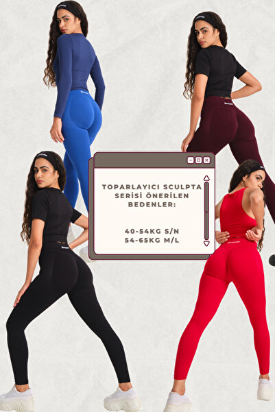 gymhams Black Sculpta Series (High Recovery) Hip Gathering Shaping Push up Women's Sports Leggings