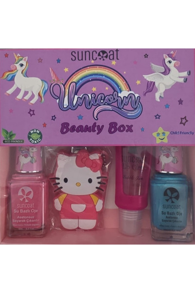 Suncoat Unicorn Beauty Box - Bubble Gum Aromalı Kitten - Su Bazlı - Çocuk Kişisel Bakım
