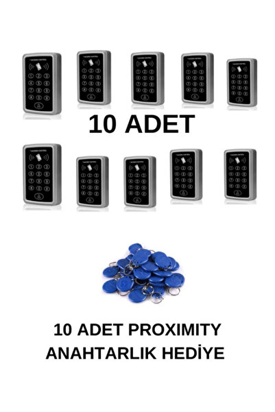 LANSAN Rfıd Şifreli Kapı Kilidi Kart Okuyucu Kartlı Geçiş Kontrol Sistemi 10 ...