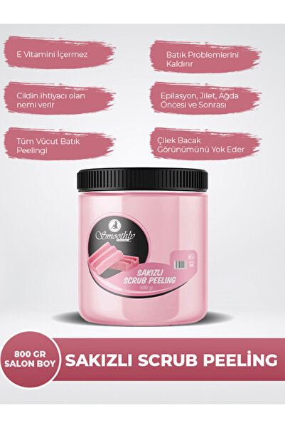 Smoothly Ekonomik Set 800gr X 3 Adet Batık ve Çilek bacak için Peeling ve Uygulama için Doğal Kabak Lifi.