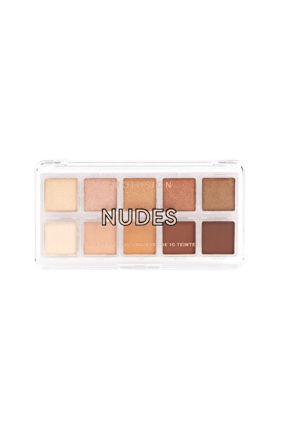 PROFUSION COSMETICS Nudes, Paletă fard de pleoape vegană 10 nuanțe, Profusion Cosmetics, 103 gr