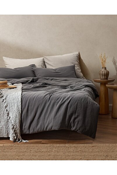 Madame Coco Marla Musselin-Bettbezug-Set für Doppelbett, elastisch