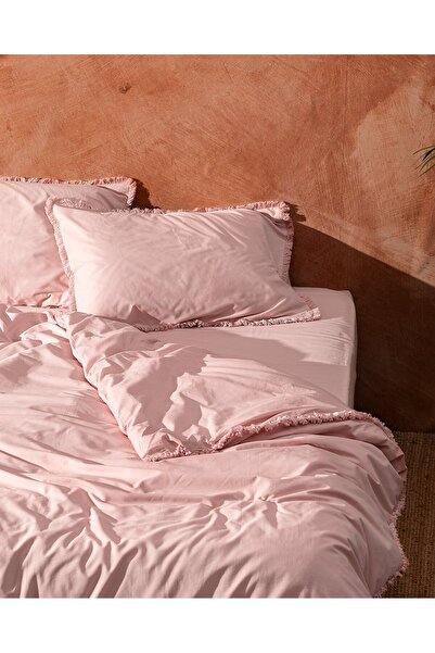 Madame Coco Sona Bettbezug-Set mit Quasten, Kingsize, Puder